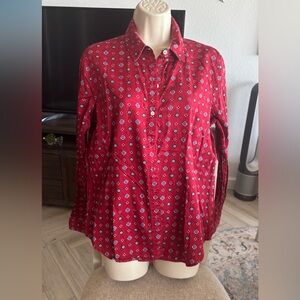 Tommy Hilfiger Red Patterned Blouse